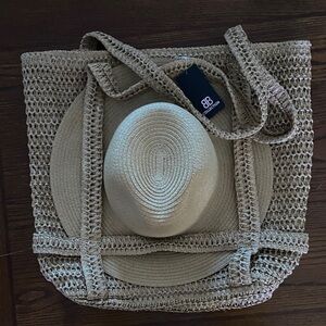Neutral Woven Tote Bag by - Natural Beige